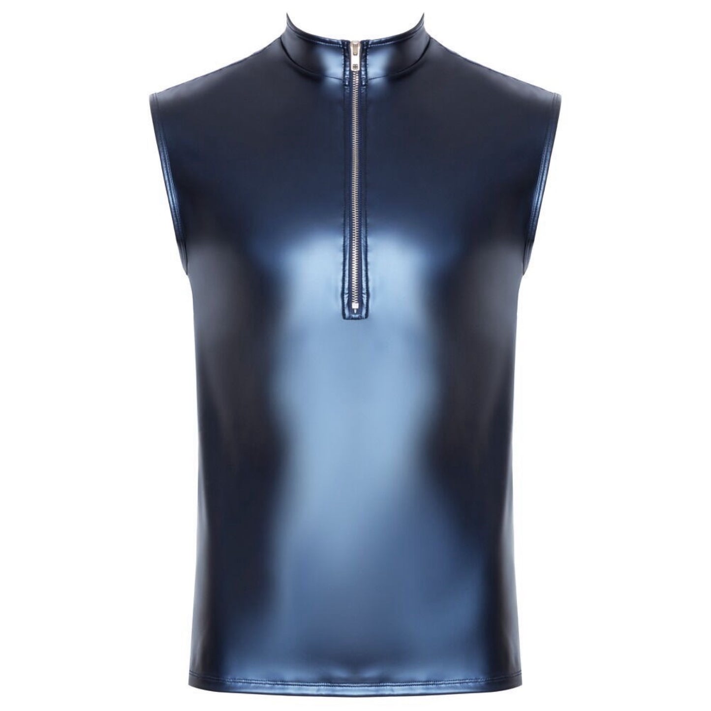 NEK - METALLIC BLÅ TOP