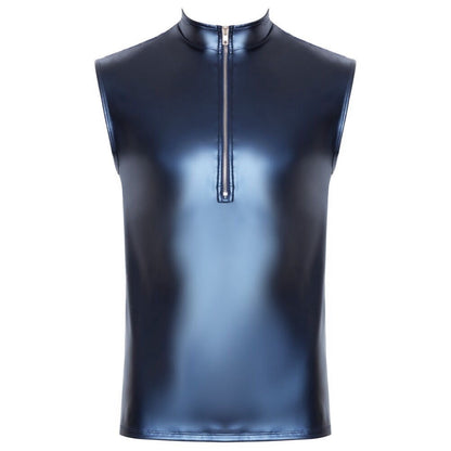 NEK - METALLIC BLÅ TOP