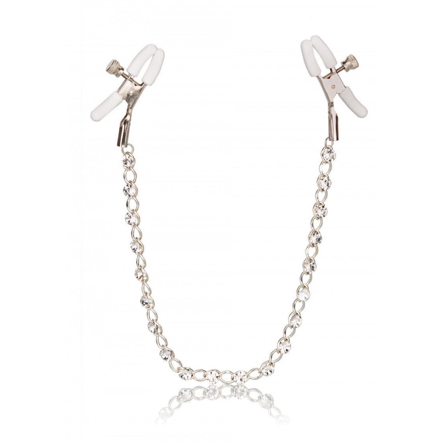 CALEXOTICS - HVIDE KRYSTAL NIPPLE CLAMPS