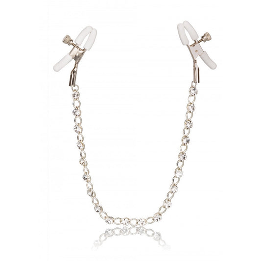 CALEXOTICS - HVIDE KRYSTAL NIPPLE CLAMPS