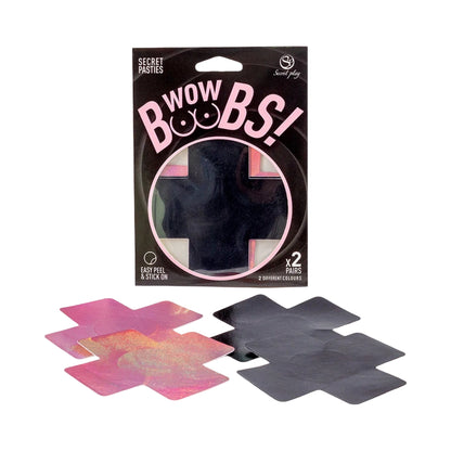 SECRET PLAY - KRYDS NIPPLE PASTIES PINK & SORT