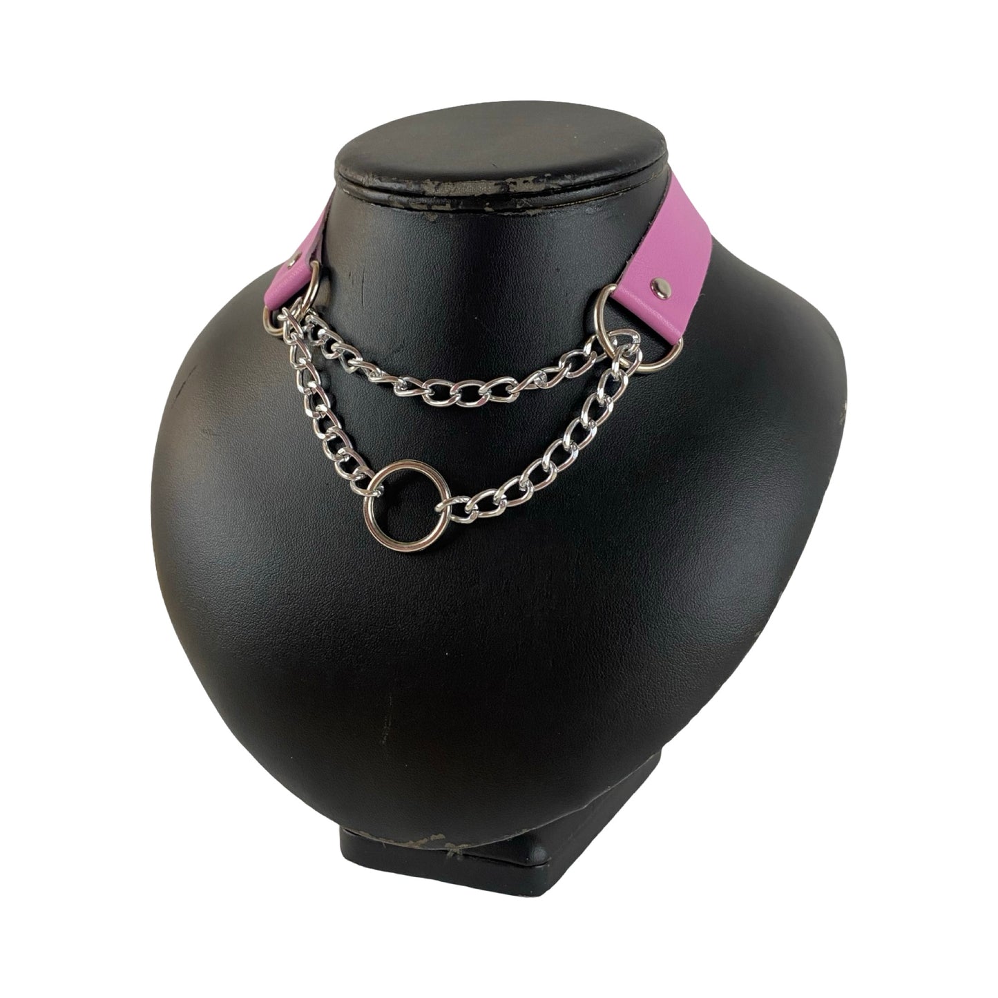 KINK KBH // HANDCRAFTED - LYSERØD PYNTE KVÆLER HALSBÅND